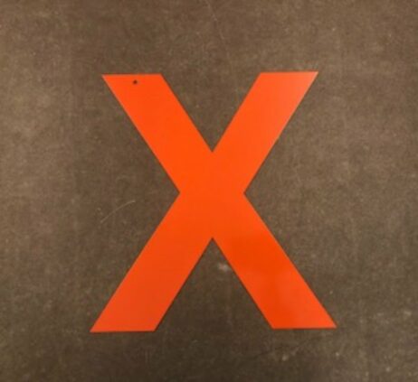 Bogstav i   Orange 50 cm. - Statement letter