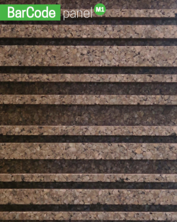 Korkvæg med lamel mønster M1 100 x 50 x 4 cm
