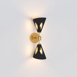 Hexx Black & Gold - Væglampe Double