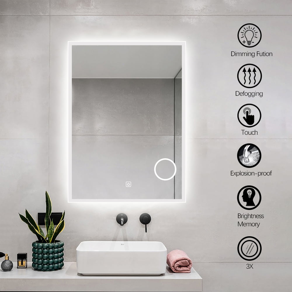 Premium badeværelses spejl med LED, Antidug - Bredde: 180 cm x Højde: 75 cm