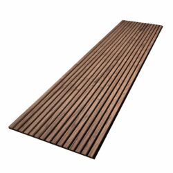 Akustikpanel Valnød finer med sorte kanter 2600x600x17 mm (2. sortering)