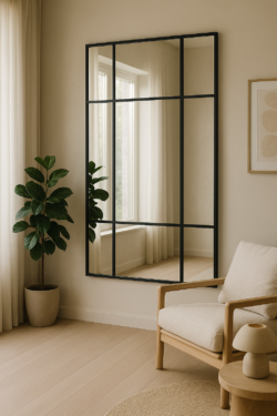New York Spejl Sort ramme 180x90 Partivare