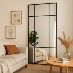New York Spejl Antik Sort ramme 180x90 Partivare