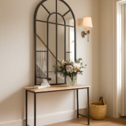Buet New York spejl Sort ramme 184x72 Partivare