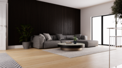 Koniseur akustikpanel 2400x600 i sort eg