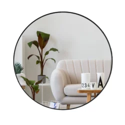 SORT SPEJL RUNDT ALU - Ø 40 cm - Parti vare