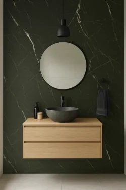 Mat Wallux Marble Black SPC 96,5 x 280 cm