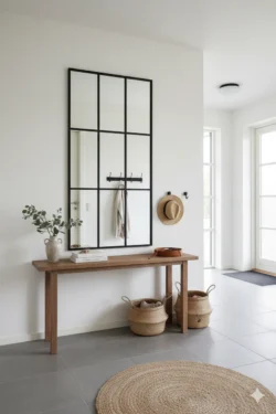 New York Spejl Sort ramme med 9 felter 200x100 Partivare