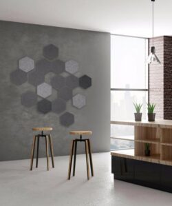 Filt Hexagon i flere farver og størrelser