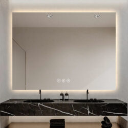 Koniseur backlight spejl med touch, bevægelsessensor og antidug 75x120 cm