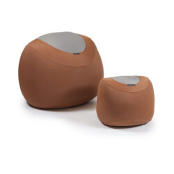 Brun Sphere sækkestol med fodskammel