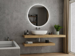 Stuttgart Basic rundt spejl med indbygget  LED backlight - Flere størrelser