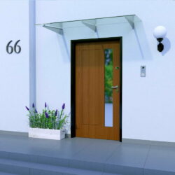 Glastag overdækning over dør 200x90 Stål Støtter