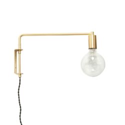 Hübsch Væglampe m/pære, LED, guld