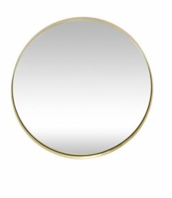 Vægspejl med messing-ramme, rund