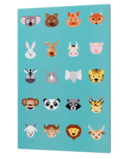 Animals steel board 40 x 60 cm
