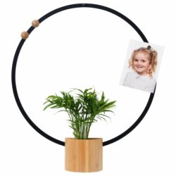 Sort magnetisk cirkeltavle / dekorationsring 35 cm