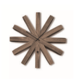 Ribbonwood vægur fra Umbra i bøgetræ 50,8CM