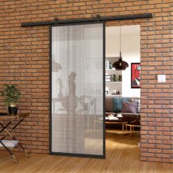 RAW Skydedør Aluminium m. Reeded Glas - Flere størrelser