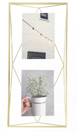 Prisma multi ramme i messing fra Umbra