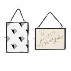 Hübsch Fotoramme m/kæde, metal, sort, s/2, u/foto