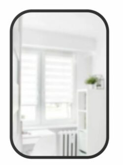 Nav Rektangel Spejl - Sort