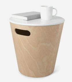 WOODROW opbevaringsboks m/låg - Hvid/natur