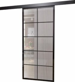 SKYDEDØRSSYSTEM - Struktureret glas - 10 Sektioner - Flere Størrelser