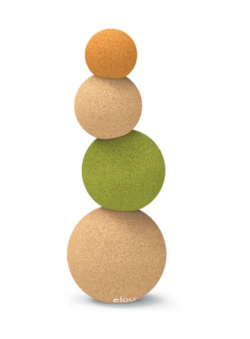 Bæredygtige legetøjs-balance-bolde til børn - udført i økologisk kork