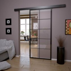 SKYDEDØRSSYSTEM - Glas - 10 Sektioner - Flere Størrelser