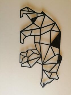 Bjørn illustration  i sort pulverlakeret stål