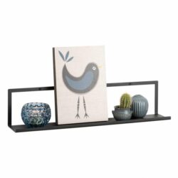 Sort gallerihylde 45 cm