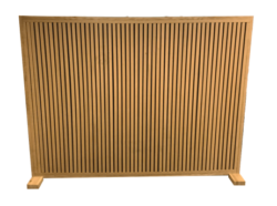 Akustisk Skillevæg 120 cm høj med fod - olieret eg