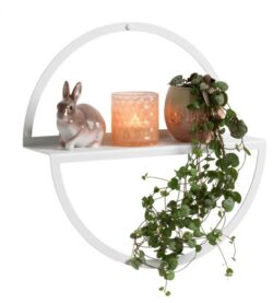 35 CM, CIRKEL HYLDE, HVID METAL