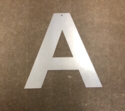 Bogstav i rustfrit Børstet stål 30 cm. - Statement letter