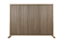 Akustisk Skillevæg 150 cm høj med fod - ubh. eg