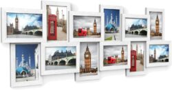 Songmics billede collage hvid træ 12 stk (10X15cm) - Restlager - udgår