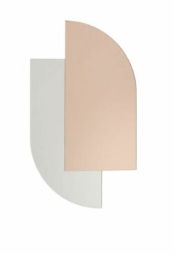 Vægspejl, glas, lyserød