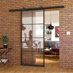 RAW Skydedør Aluminium Glas 8 felter - Flere størrelser