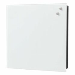 Nøgleskab hvid glas front