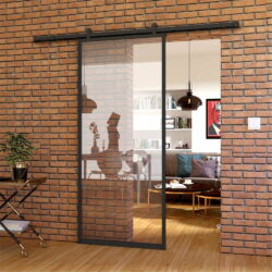 RAW Skydedør Aluminium Glas klart - Flere størrelser