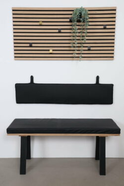 Ryglæn til bænk i læder