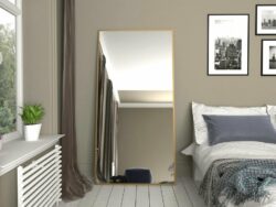 KAROL - SPEJL, BRED ALUMINIUMSRAMME, GULD 170x70