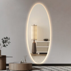 Koniseur Oval backlight spejl - 65x170 cm