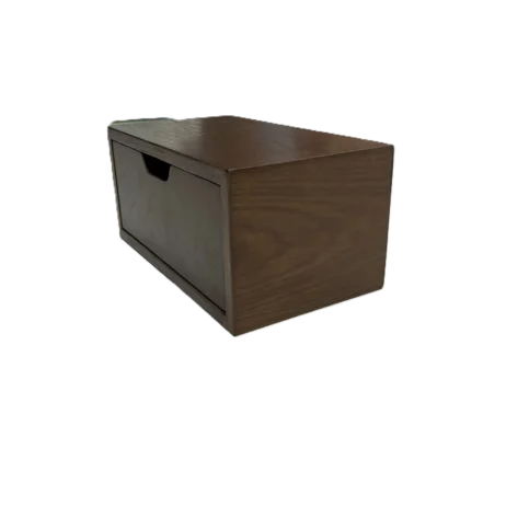 Koniseur vægskuffe i træfiner 32x18xh15cm - Valnødslook