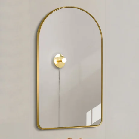 Koniseur spejl Lea med Guld alu ramme - B50 x H140 cm