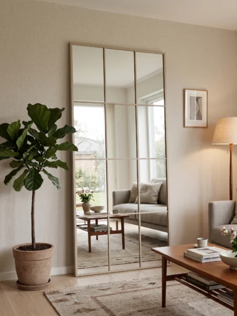 Koniseur New york Spejl 12 Felter Sand 80x180 - hærdet glas